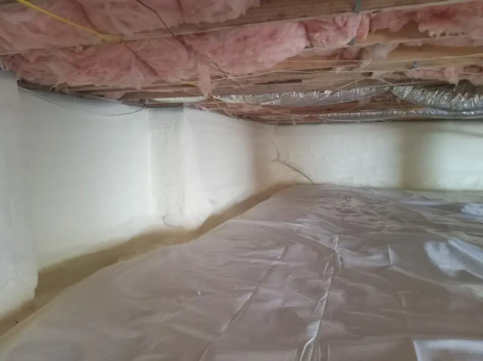 Crawl space encapsulation with closed-cell spray foam for Roof Waterproofing in Maryville